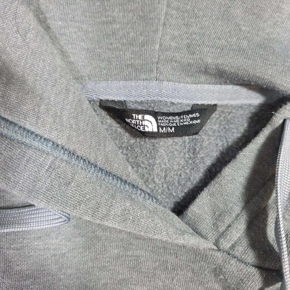 Mens‎ The North Face Hoodie Gray And Blue Stripes Dome Pullover Medium